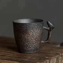 Load image into Gallery viewer, Iron Glaze Creative Ceramic Handle Coffee Mug